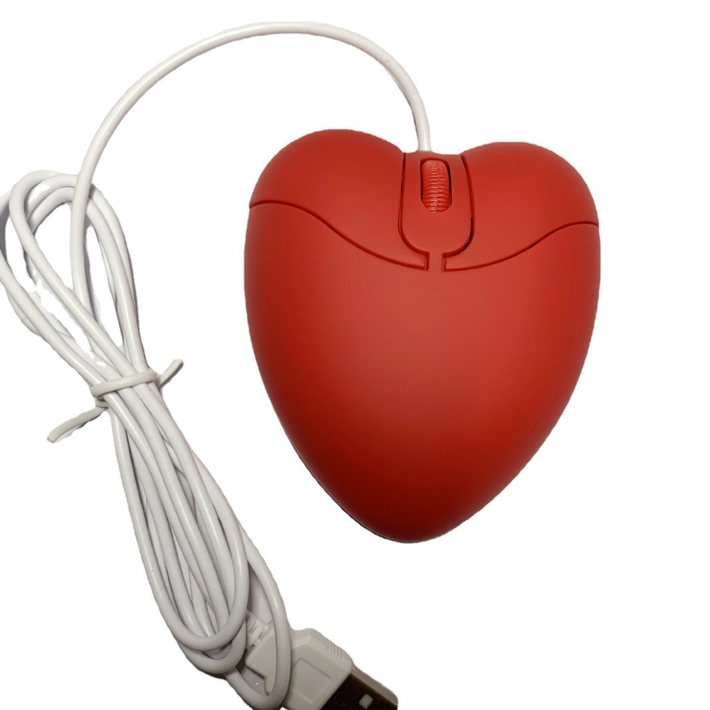 Wired Computer Mouse USB Optical Cute Red Love Heart Super Slim PC Mouse 3D For Friends Girls Kids For Laptop PC Tablet