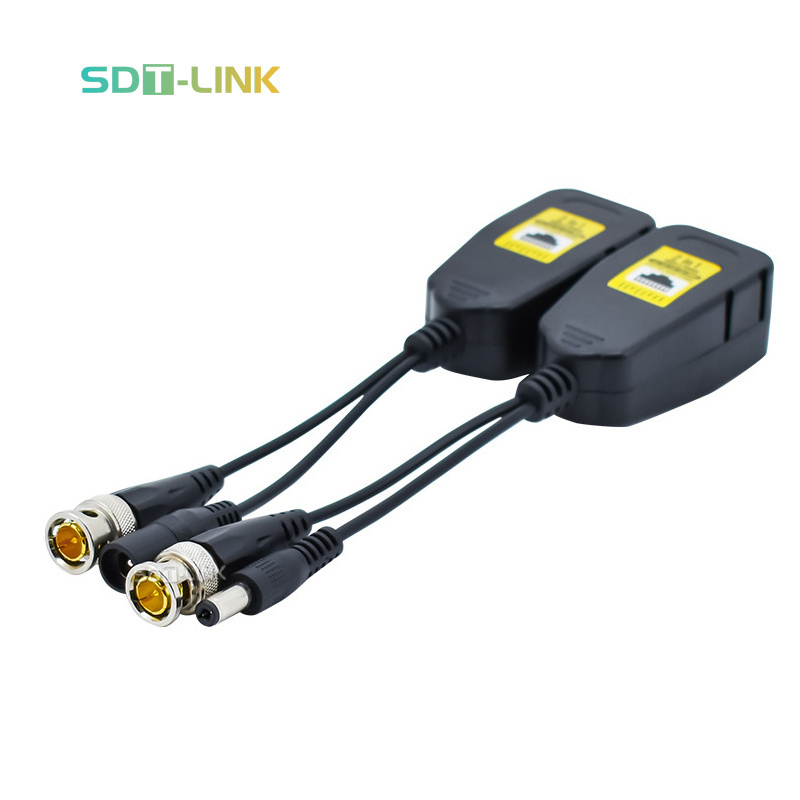 Passive 2 in 1 8MP AHD CVI TVI CVBS HD Video Power Audio & Data Transmitterbalun Video Balun BNC Supply Transceiver for CCTV