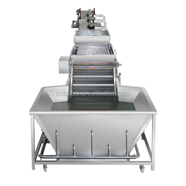 Potato Carrot Orange  Washing Drying Waxing Grading Machine for Production Line