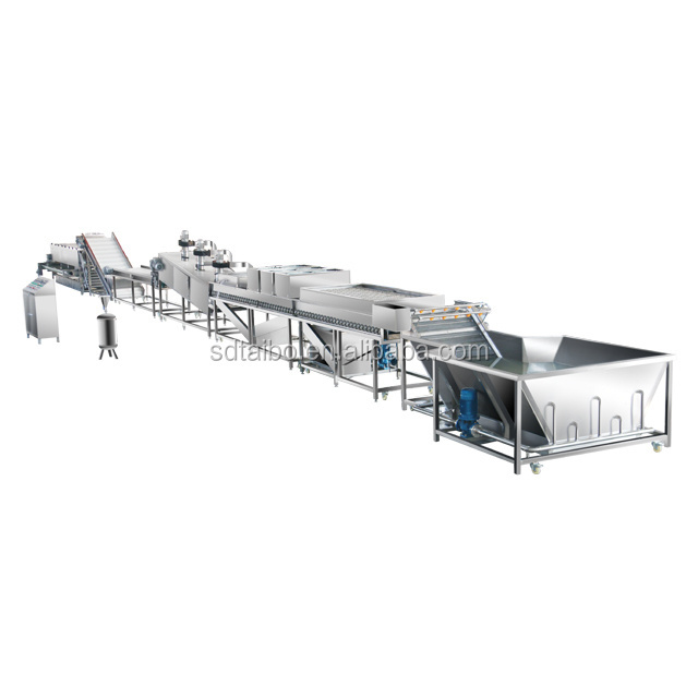 Potato Carrot Orange  Washing Drying Waxing Grading Machine for Production Line