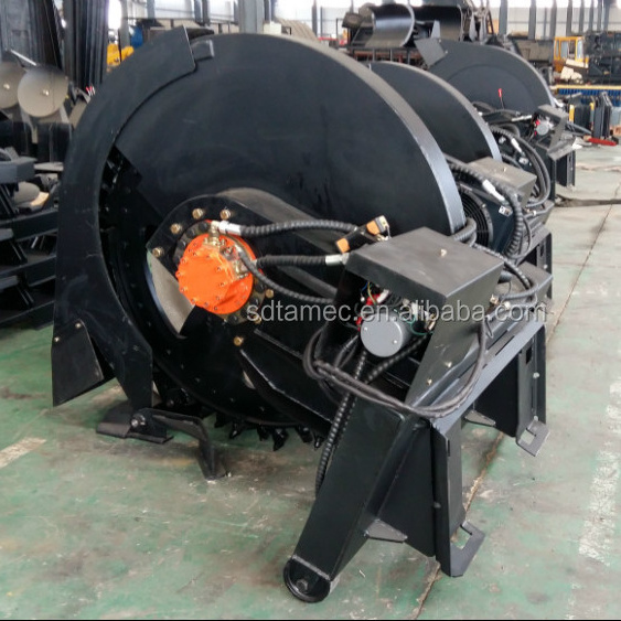 skid steer loader attachment disc saw disk type trencher wheel trencher