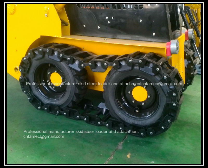 skid steer tire chain steel track