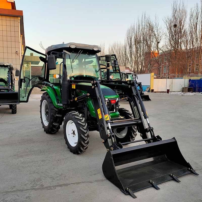 Multifunctional tractor agricultural farming small compact tractors mini 4x4 electric starter tractor with front end loader