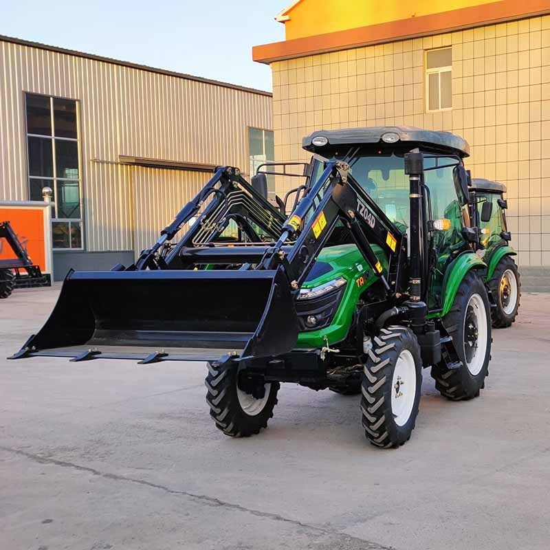 Multifunctional tractor agricultural farming small compact tractors mini 4x4 electric starter tractor with front end loader