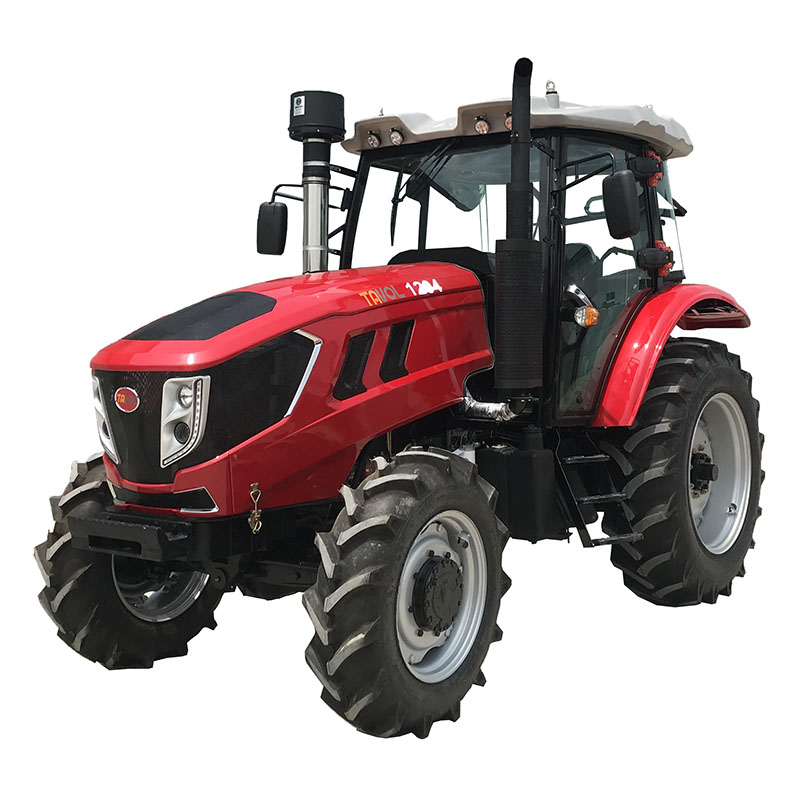 High Efficiency 4 Wheels Big Farm Tractors 120 Horsepower with PTO