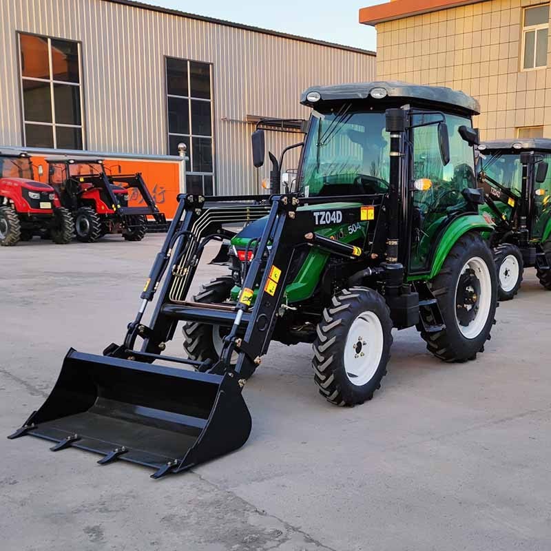 Multifunctional tractor agricultural farming small compact tractors mini 4x4 electric starter tractor with front end loader