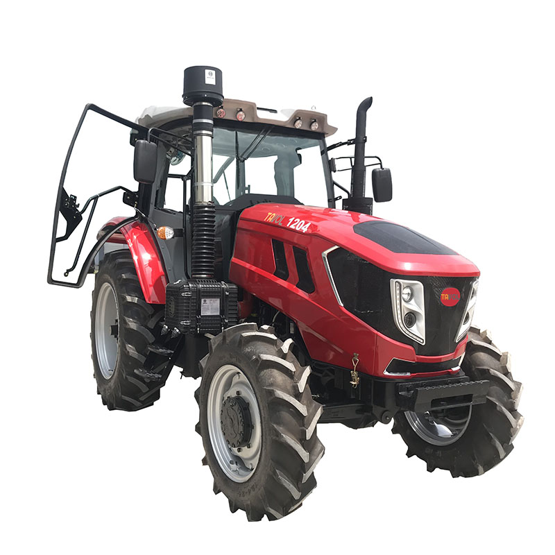 High Efficiency 4 Wheels Big Farm Tractors 120 Horsepower with PTO