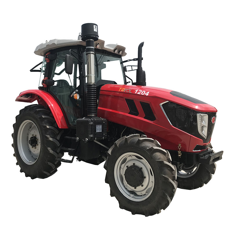 High Efficiency 4 Wheels Big Farm Tractors 120 Horsepower with PTO