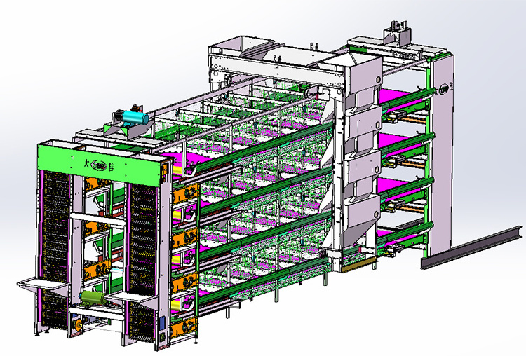 New Design Full Automated 4 Tiers Layer Chicken Raising Farming Equipment in Africa