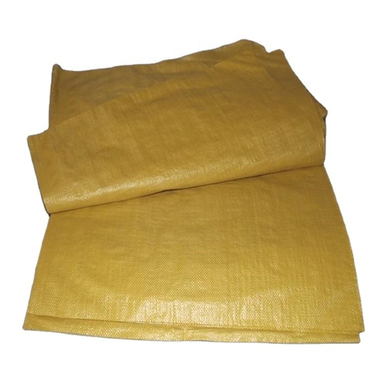 100% polypropylene yellow pp woven  plastic bags packaging rubble builder sacks cement wpp bags 20 kg