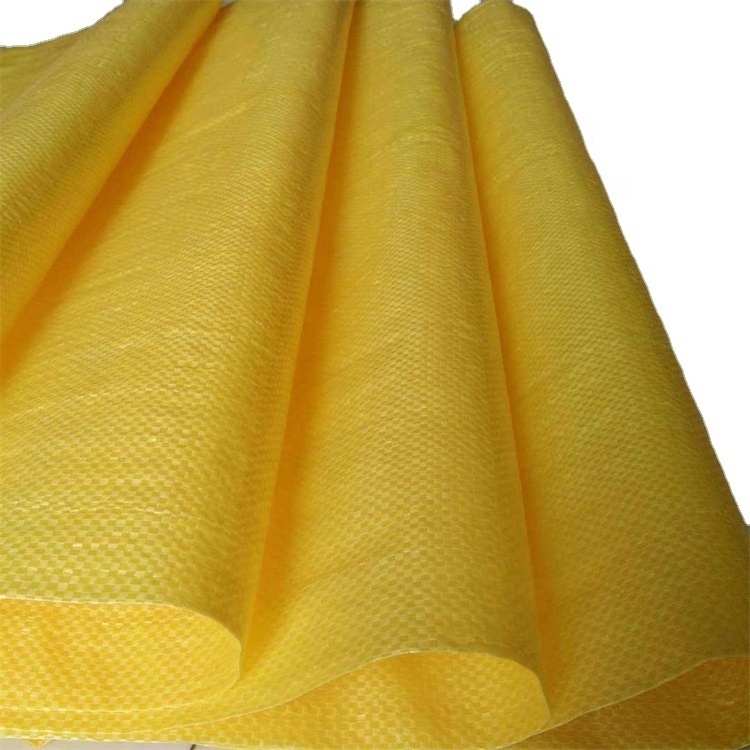 100% polypropylene yellow pp woven  plastic bags packaging rubble builder sacks cement wpp bags 20 kg