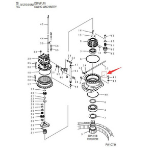 206-26-71490 PC220-7 swing case PC220-7 swing machinery housing case