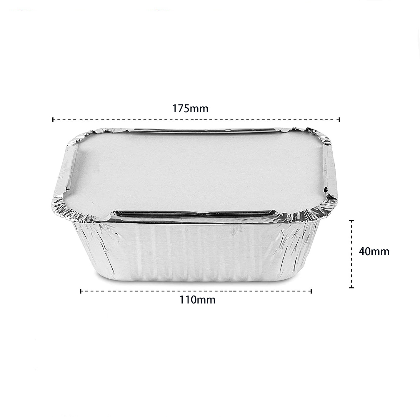 Takeaway Aluminum Foil Food Package Containers Baking Disposable Food Aluminum Foil Tray with Plastic Lid