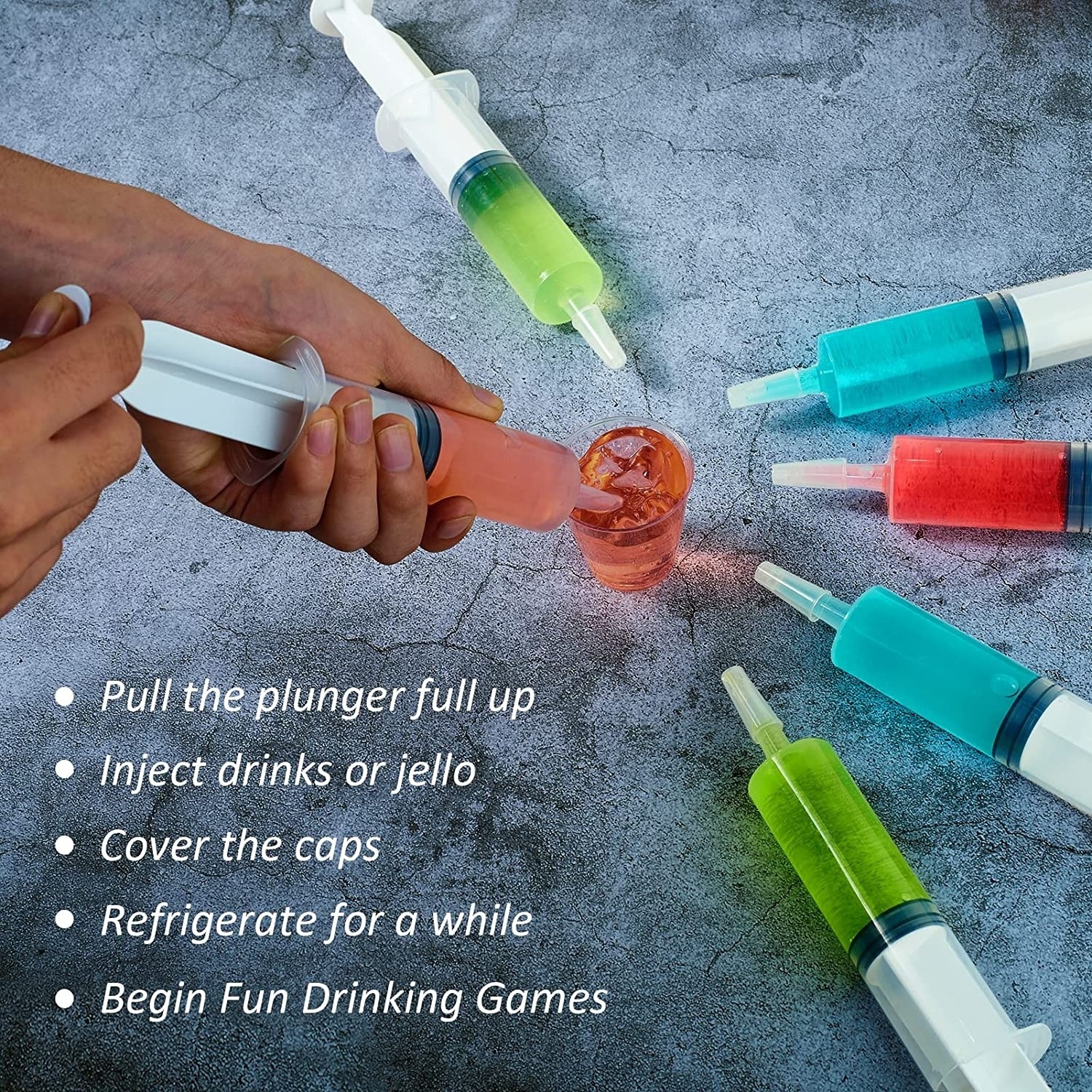 2oz Party Jello Shot Syringes PP Plastic Party Jello Shot Syringes With Rubber