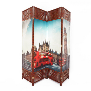 Wholesale Living Room Furniture Office Decorative Wood Privacy Folding Panels Screen Room Divider Partition