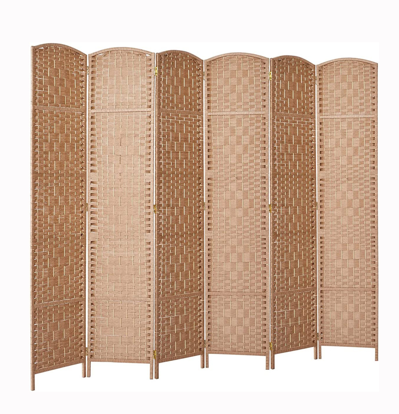 Natural Diamond Weave Fiber 4 panel 6 panel 8 panel Folding Privacy Screens Room Divider