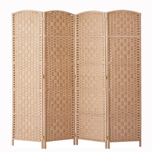 Natural Diamond Weave Fiber 4 panel 6 panel 8 panel Folding Privacy Screens Room Divider