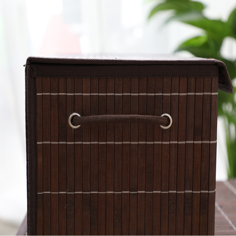 Set of 3 Natural Household Bamboo Storage Basket Boxes Drawers for Sundries