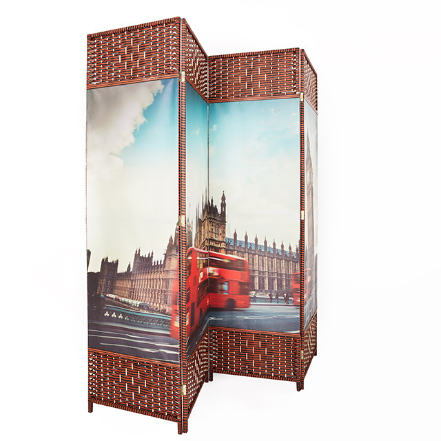 Wholesale Living Room Furniture Office Decorative Wood Privacy Folding Panels Screen Room Divider Partition