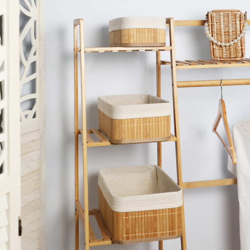 Hot Selling Top Quality Bamboo Storage Baskets Laundry Baskets Storage Boxes Bread Baskets