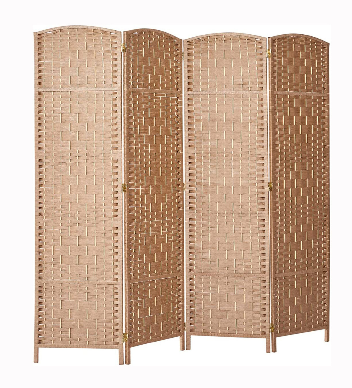 Natural Diamond Weave Fiber 4 panel 6 panel 8 panel Folding Privacy Screens Room Divider