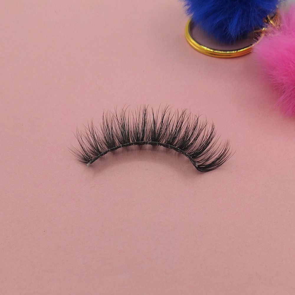 Private label invisible band lash transparent band cat eye fox eye eyelash faux mink clear band eyelashes