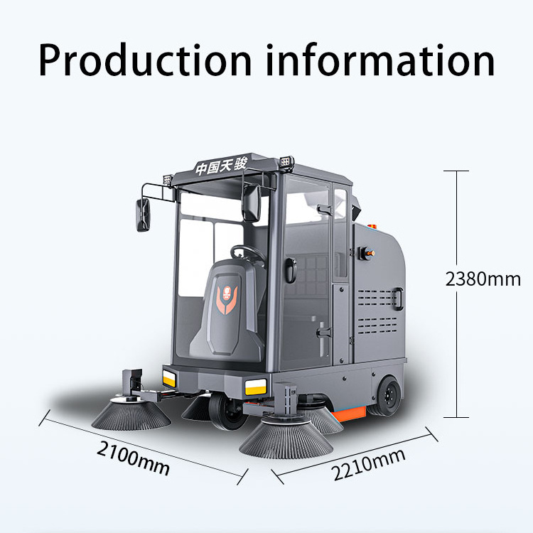 CleanHorse M2 custom ride on industrial automatic vacuum power broom electric road magnificent floor sweeper machine