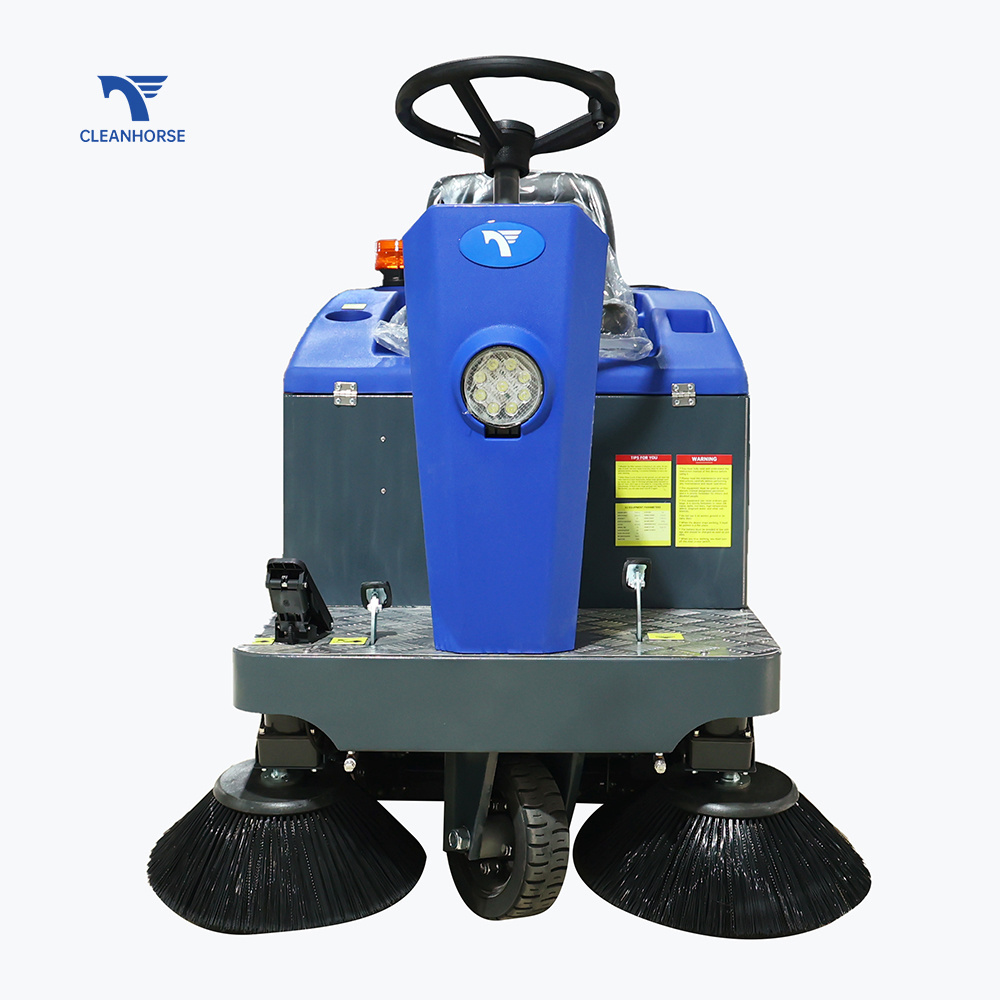 New Arrival Easy Oprating dual disc brake design parking lot  all-weather Commercial Floor Sweeper