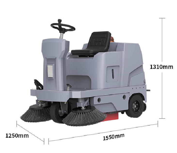 CleanHorse X3 design hot sale electric driveway double brush battery floor sweeper