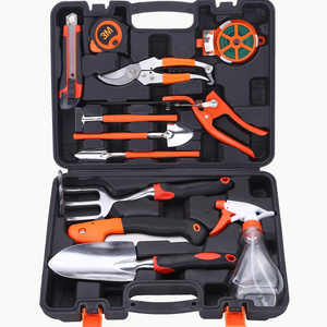 Classic Modern Portable Garden Hand Tool Set with Carrying Case Carbon Steel Home Decor Kit Outdoor Horticulture Gardening Gift