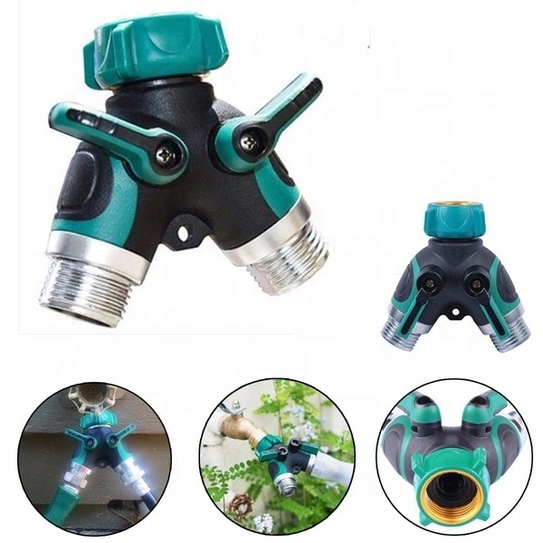 Titans Heavy-Duty Plastic Water Hose Splitter for Garden Hose Connection