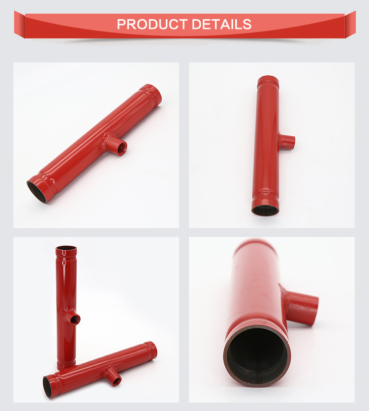 High quality external galvanized lining red plastic coated composite steel pipe for water supply drainage and fire protection