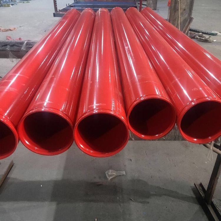 Fire fighting material Red painted sch10 weld carbon steel fire sprinkler pipe tube price