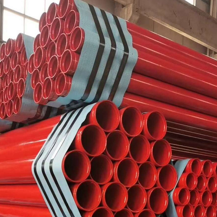 High quality external galvanized lining red plastic coated composite steel pipe for water supply drainage and fire protection