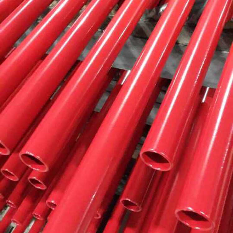 High quality external galvanized lining red plastic coated composite steel pipe for water supply drainage and fire protection