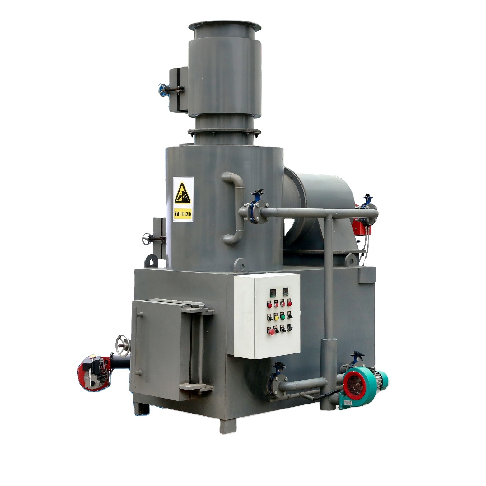 PLC control smokeless environmental poultry chicken waste pet incinerator for Muslims