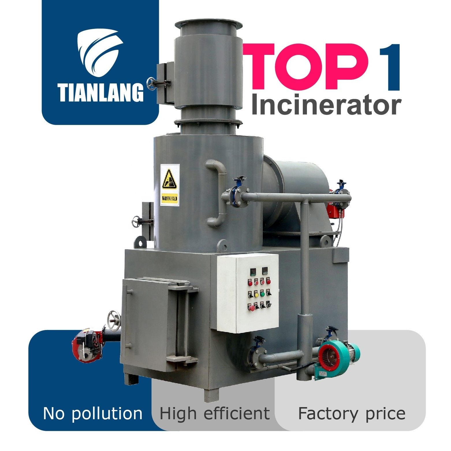 100 kg per hour multifunction incinerator medical waste incinerator industrial garbage incinerator factory sale price