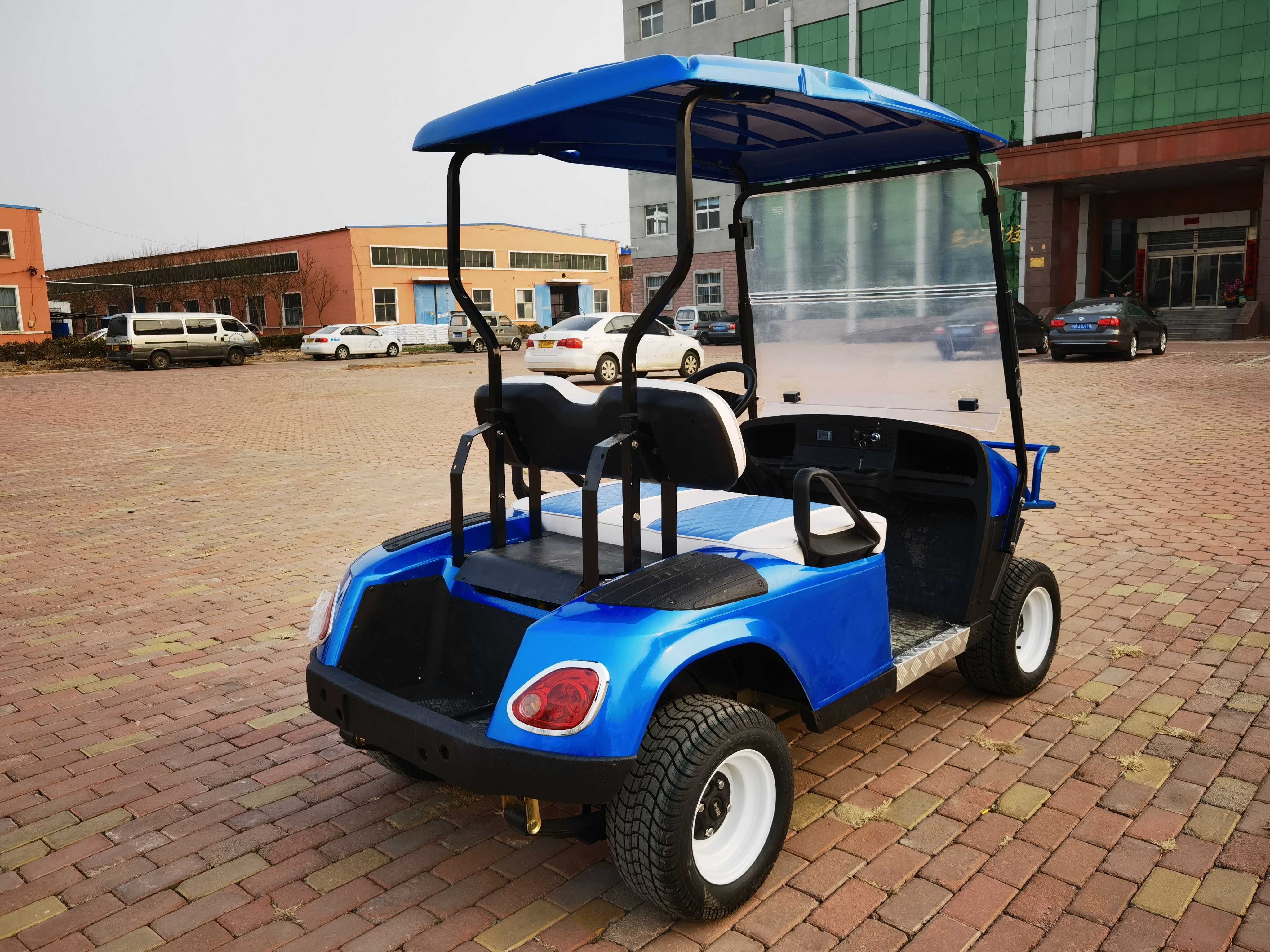 Tongcai folding engine scooter cart truck 36v go kart glass with wipe 48v lithium ion battery pack basket tay club car golf cart