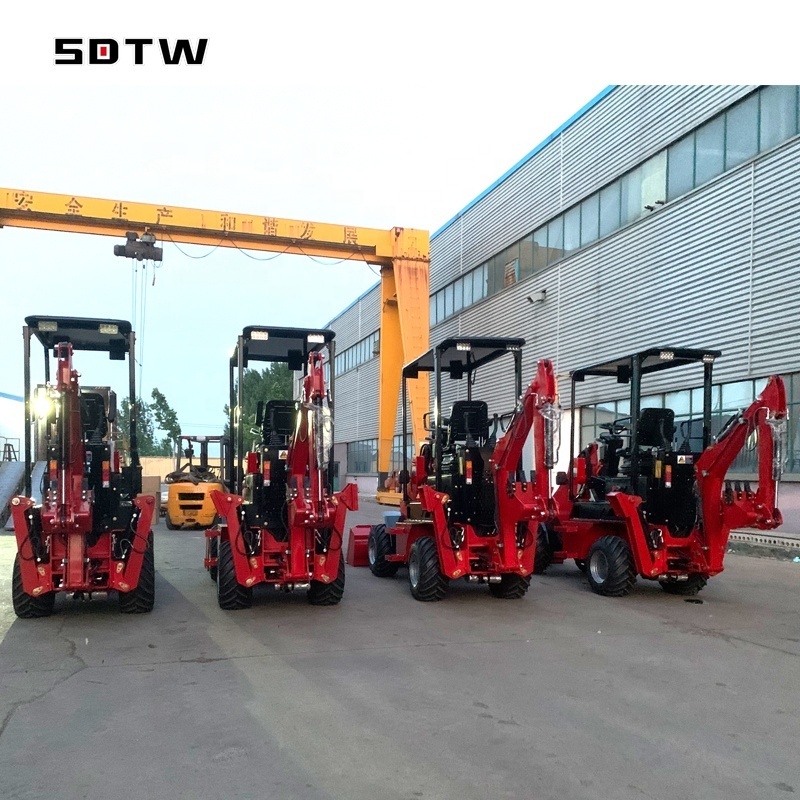 Low Price SDTW Mini Excavator Backhoe Loader with Towable Cheap Small China EPA 2 ton 25hp Euro V 5 Telescopic 1CX for Sale 4x4