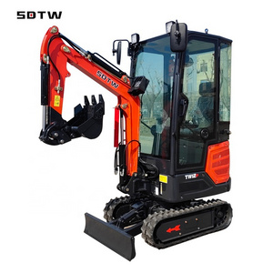 Factory Price 1t 1.2 Ton Hydraulic Crawler Digger Towable Backhoe Mini Excavator Forestry Mulcher For Mini Digger Free Shipping