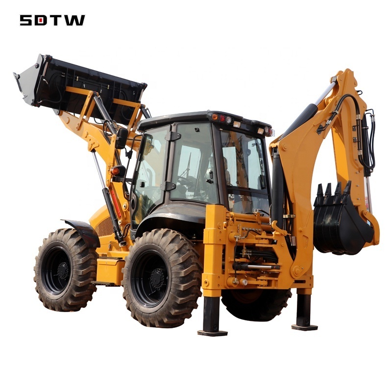 9t Hot Sale Factory 4x4 Mini Small Tractor With Front End Loader backhoe loader For Sale