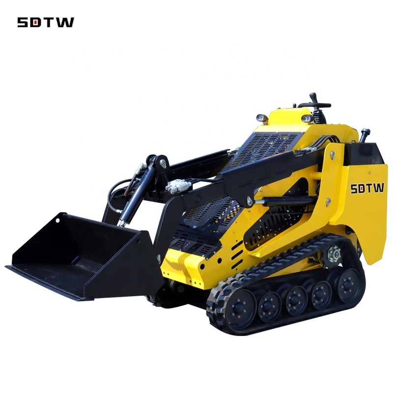 TW850 Mini track SkidSteer Loader with 200kg 300kg 400kg bucket  capacity skidsteer with Kubota engine