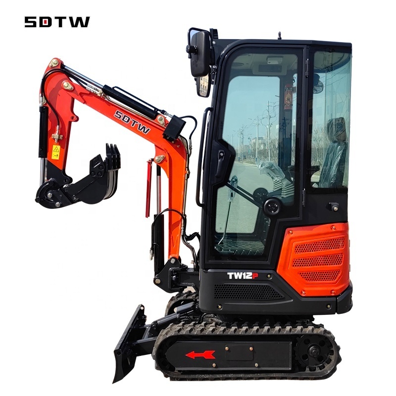 Factory Price 1t 1.2 Ton Hydraulic Crawler Digger Towable Backhoe Mini Excavator Forestry Mulcher For Mini Digger Free Shipping