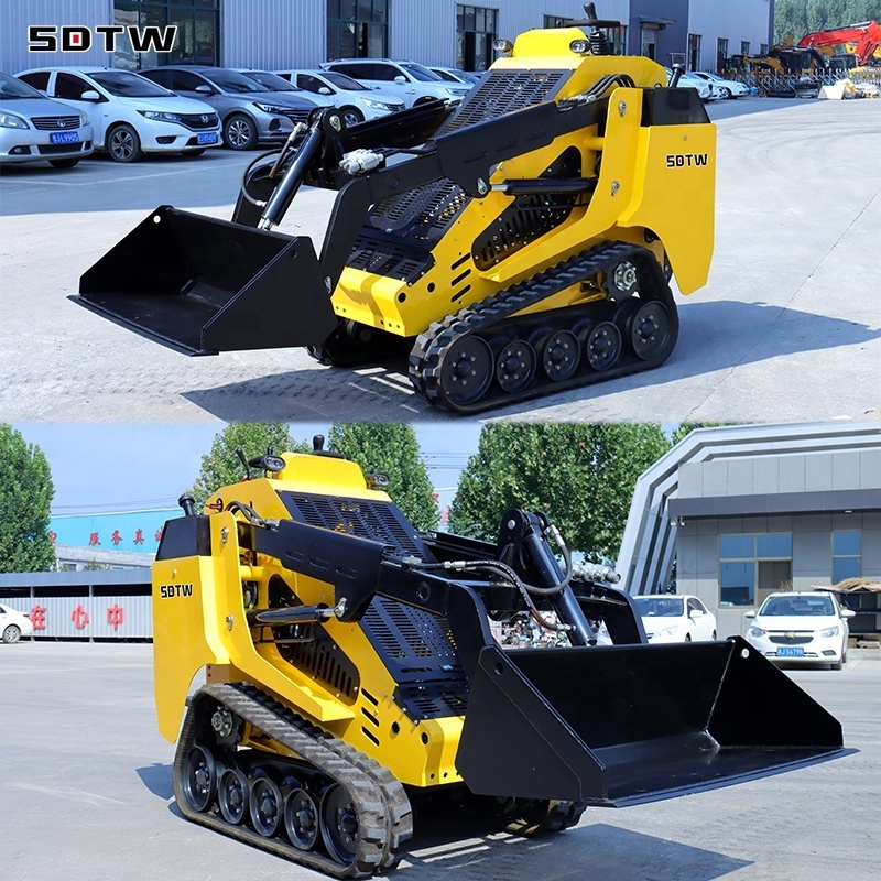 TW850 Mini track SkidSteer Loader with 200kg 300kg 400kg bucket  capacity skidsteer with Kubota engine