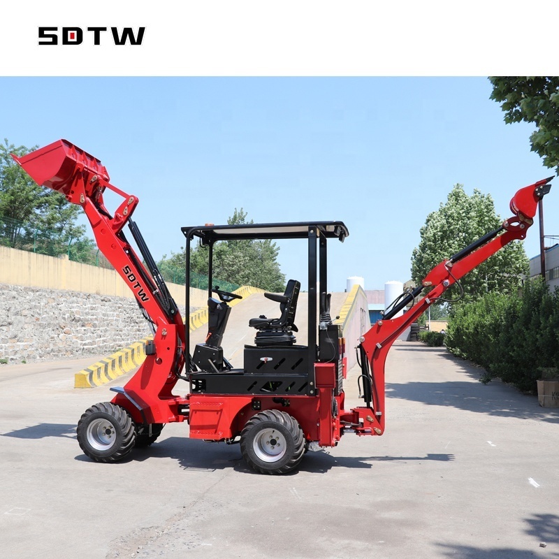 Low Price SDTW Mini Excavator Backhoe Loader with Towable Cheap Small China EPA 2 ton 25hp Euro V 5 Telescopic 1CX for Sale 4x4