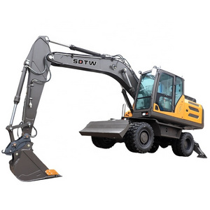 Rockies wheeled excavator High Quality Construction Machinery 13 t 15 Ton 0.6cbm Yuchai/CUMMINS engine wheel Excavator For Sale