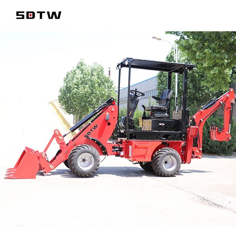 Low Price SDTW Mini Excavator Backhoe Loader with Towable Cheap Small China EPA 2 ton 25hp Euro V 5 Telescopic 1CX for Sale 4x4