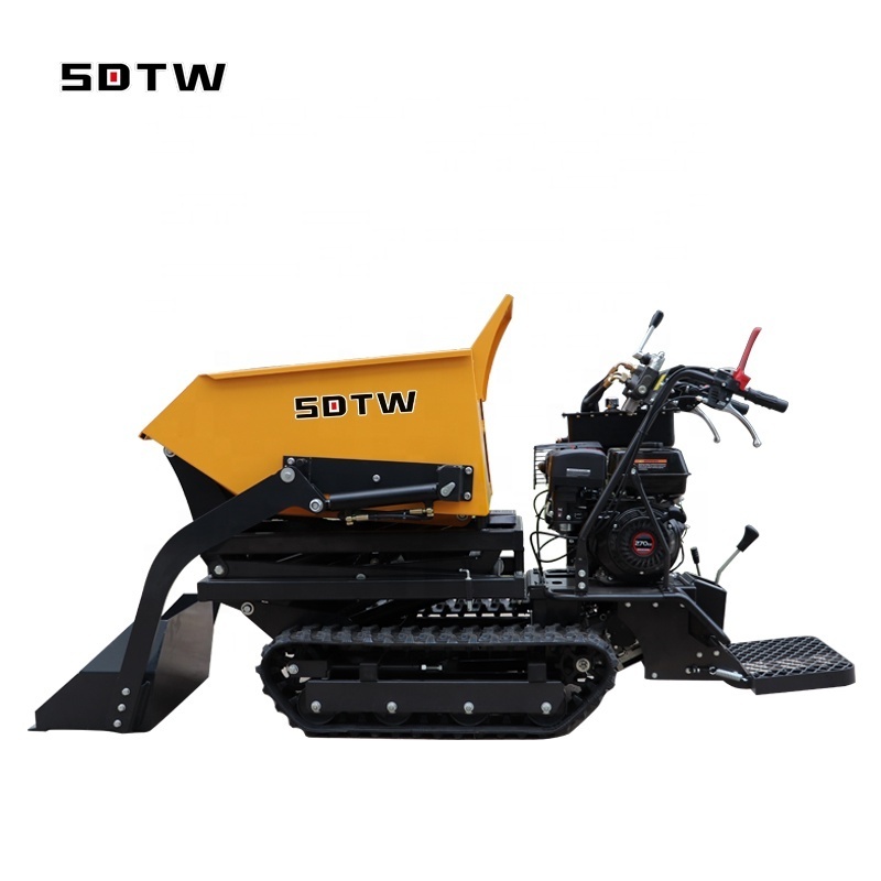 China high tipping dumper 500kg 600kg 1ton 2 ton mini lift crawler tracked small dumper high lifting honda engine for hot sale