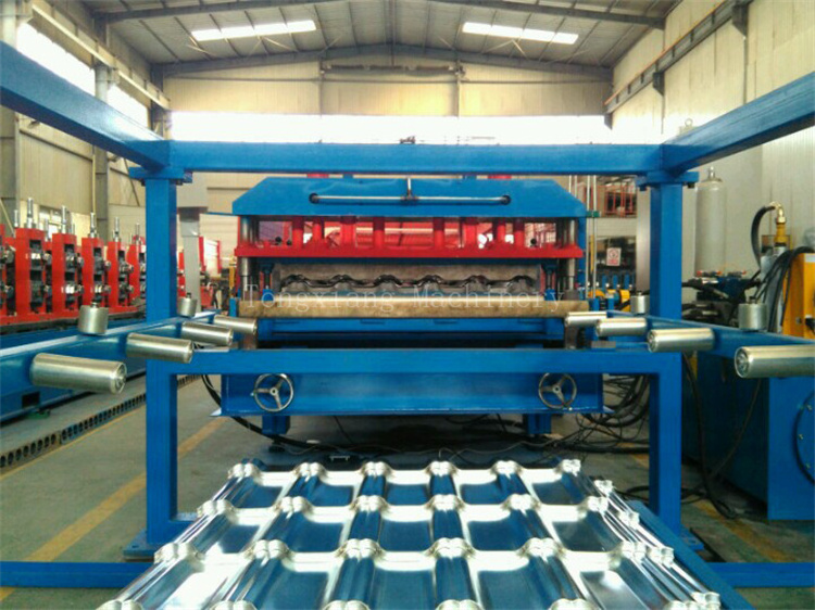 Full automatic metal roof panel glazed tile roll forming machine roofing tile making machine building material machinery