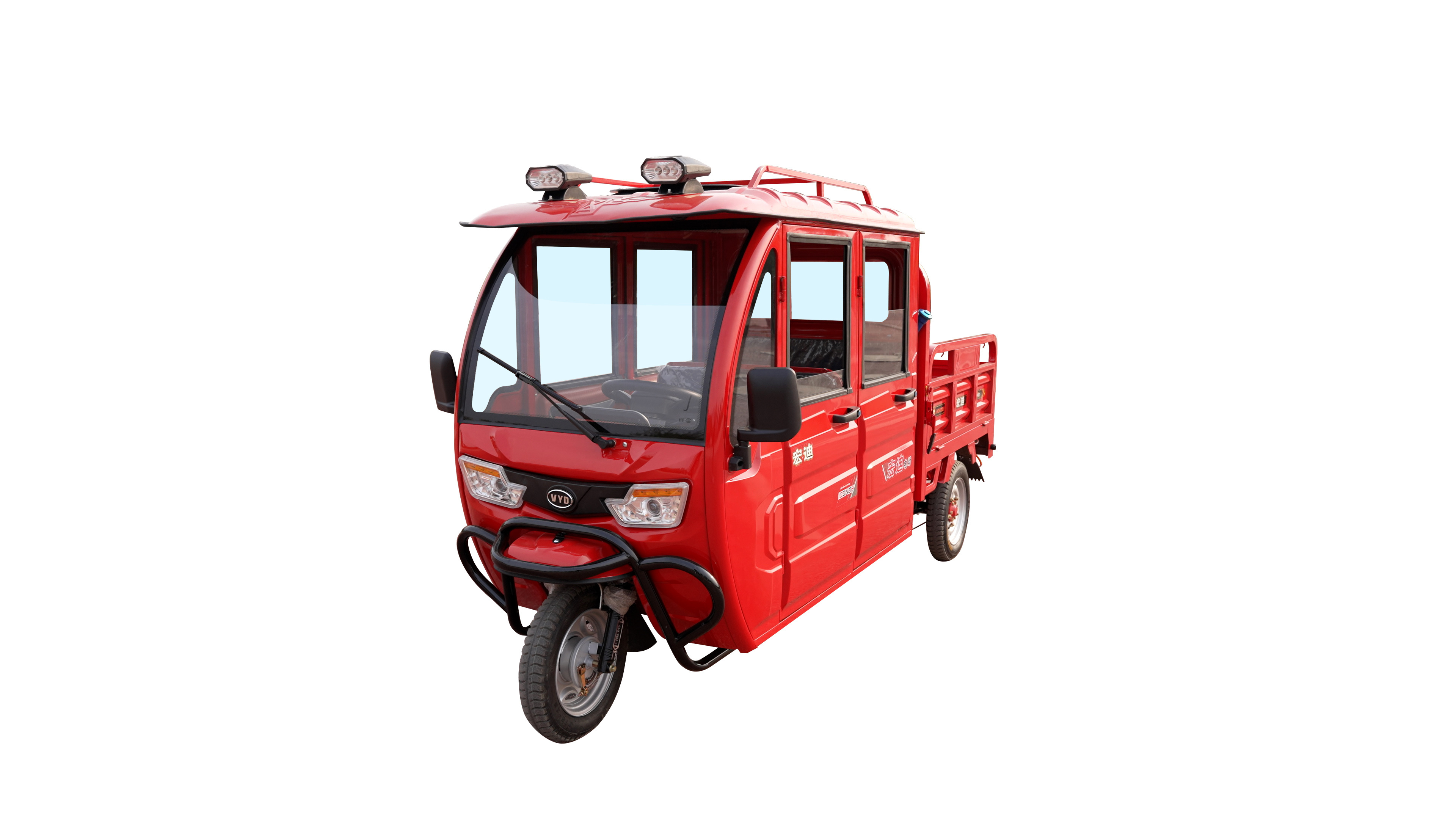 Closed Cabin Electric 3 Wheel Pickup Cars For Cargo Three Wheel Cargo Tricycle Electric Motorcycle Van